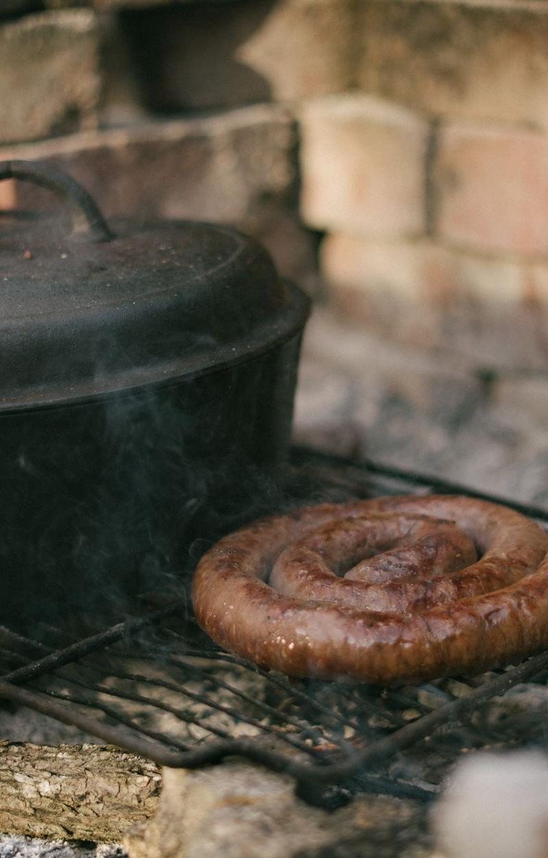Grilled Boerewors with Caramelized Onions