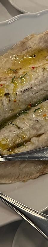 Grilled Branzino with Cacio e Pepe Pasta