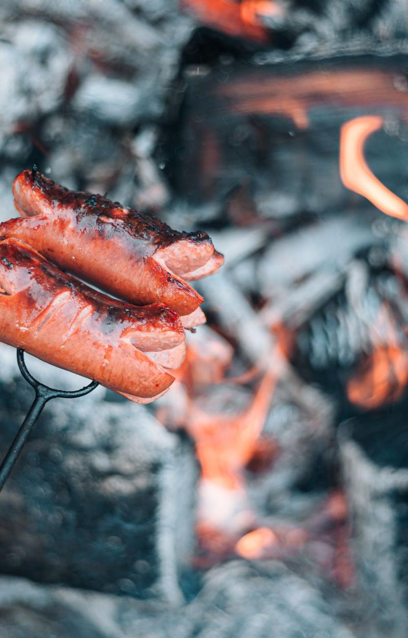 Grilled Hungarian Sausage with Peppers & Onions