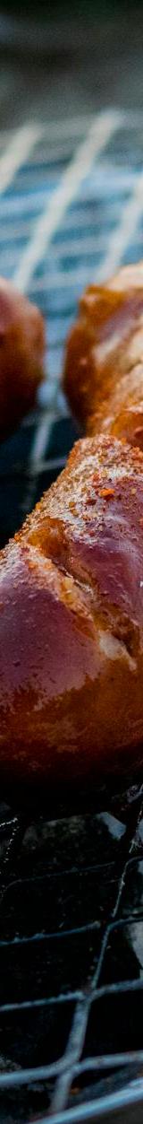 Grilled Kielbasa with Charred Onions & Mustard