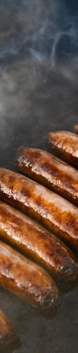 Grilled Kielbasa with Crispy Onions & Mustard