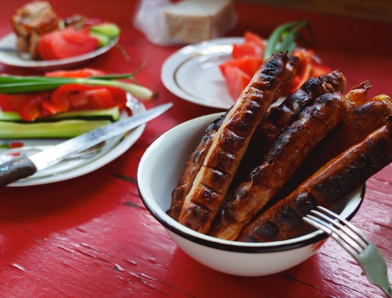 Grilled Kielbasa with Fresh Sides