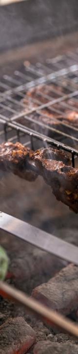 Grilled Lamb Souvlaki with Charred Eggplant