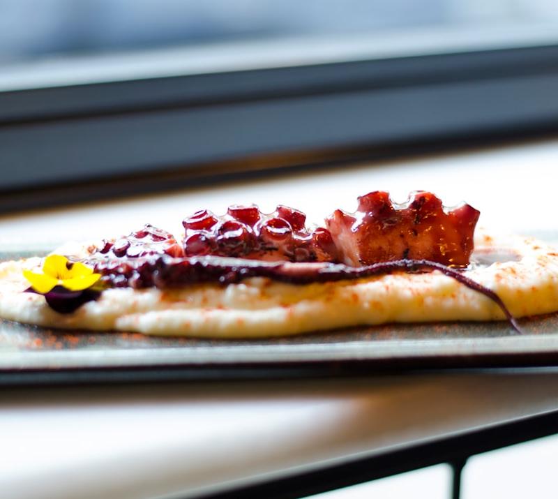 Grilled Octopus with Chili Oil & Mashed Potatoes