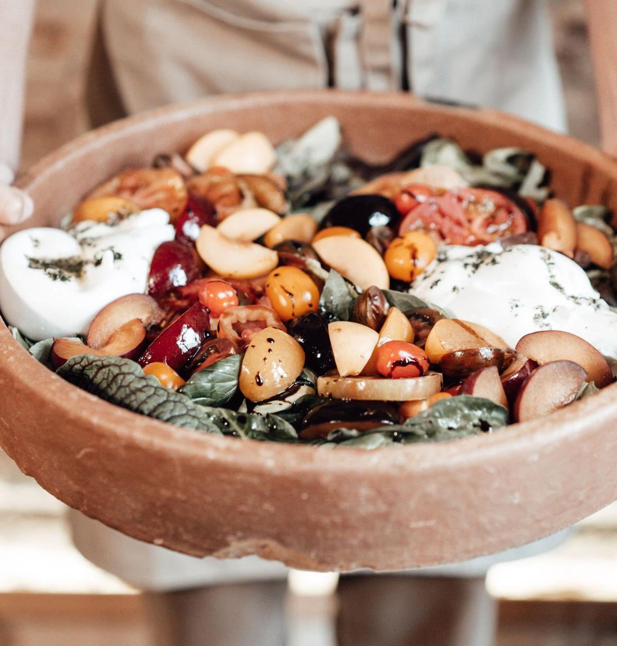 Grilled Peach & Burrata Salad