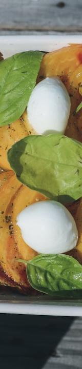 Grilled Peach Salad with Burrata & Basil
