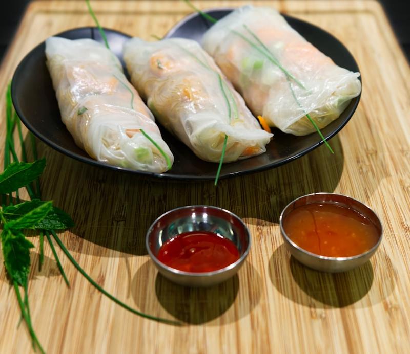 Grilled Pork Spring Rolls