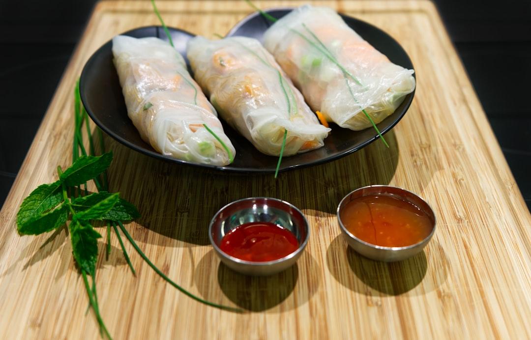 Grilled Pork Spring Rolls