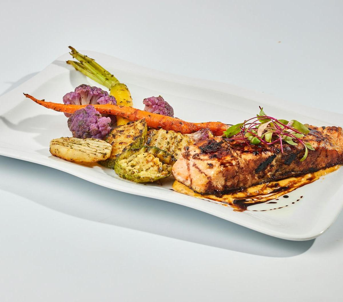 Grilled Salmon with Lemon and Herbs