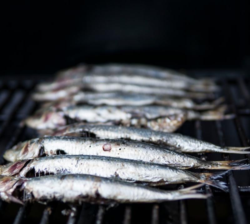 Grilled Sardines with Lemon & Sea Salt