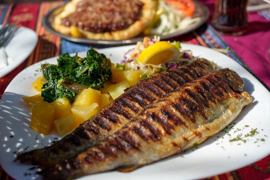 Grilled Sea Bream with Lemon, Herbs & Sides