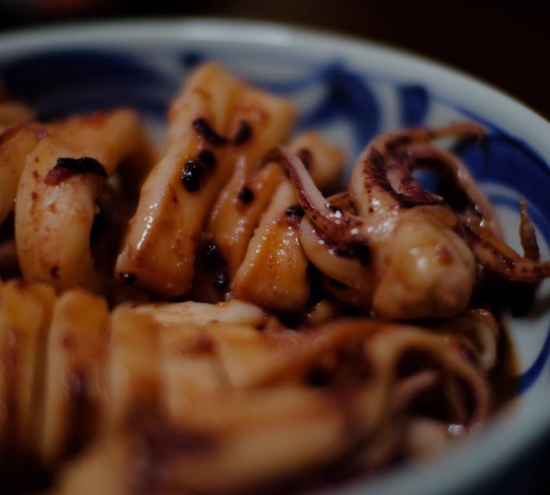 Grilled Squid with Garlic & Chilies