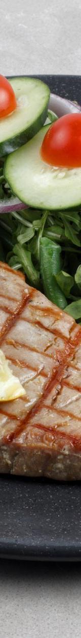 Grilled Swordfish with Lemon Capers & Fresh Salad