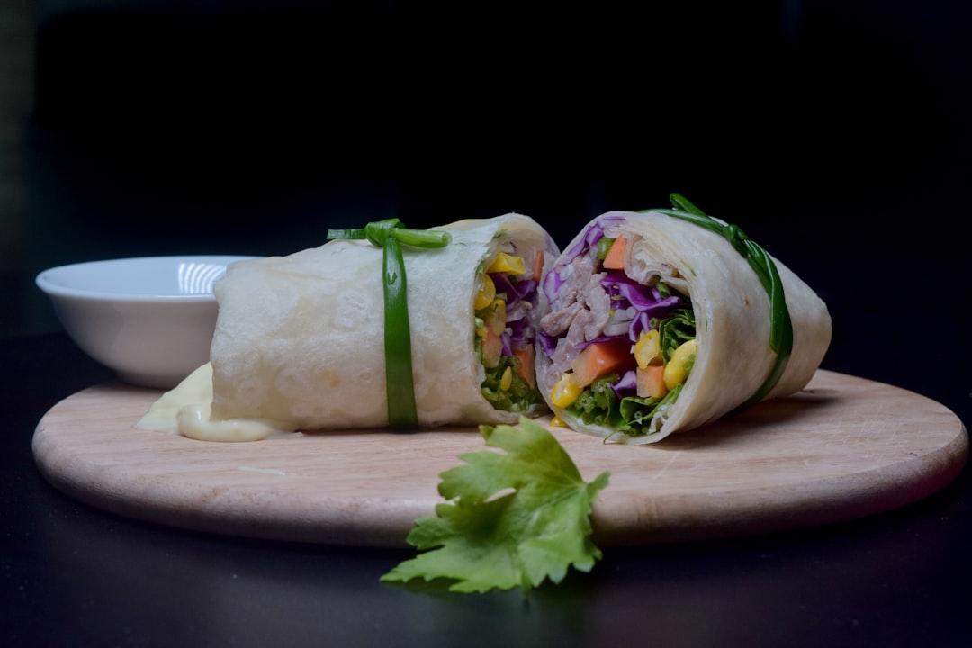 Grilled Veggie Hummus Wrap with Tahini Drizzle