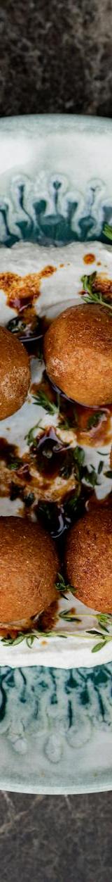 Indian Rose Syrup Dumplings with Cream