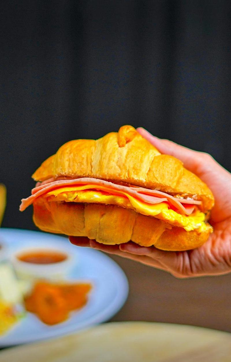 Ham, Egg & Cheese Croissant Breakfast