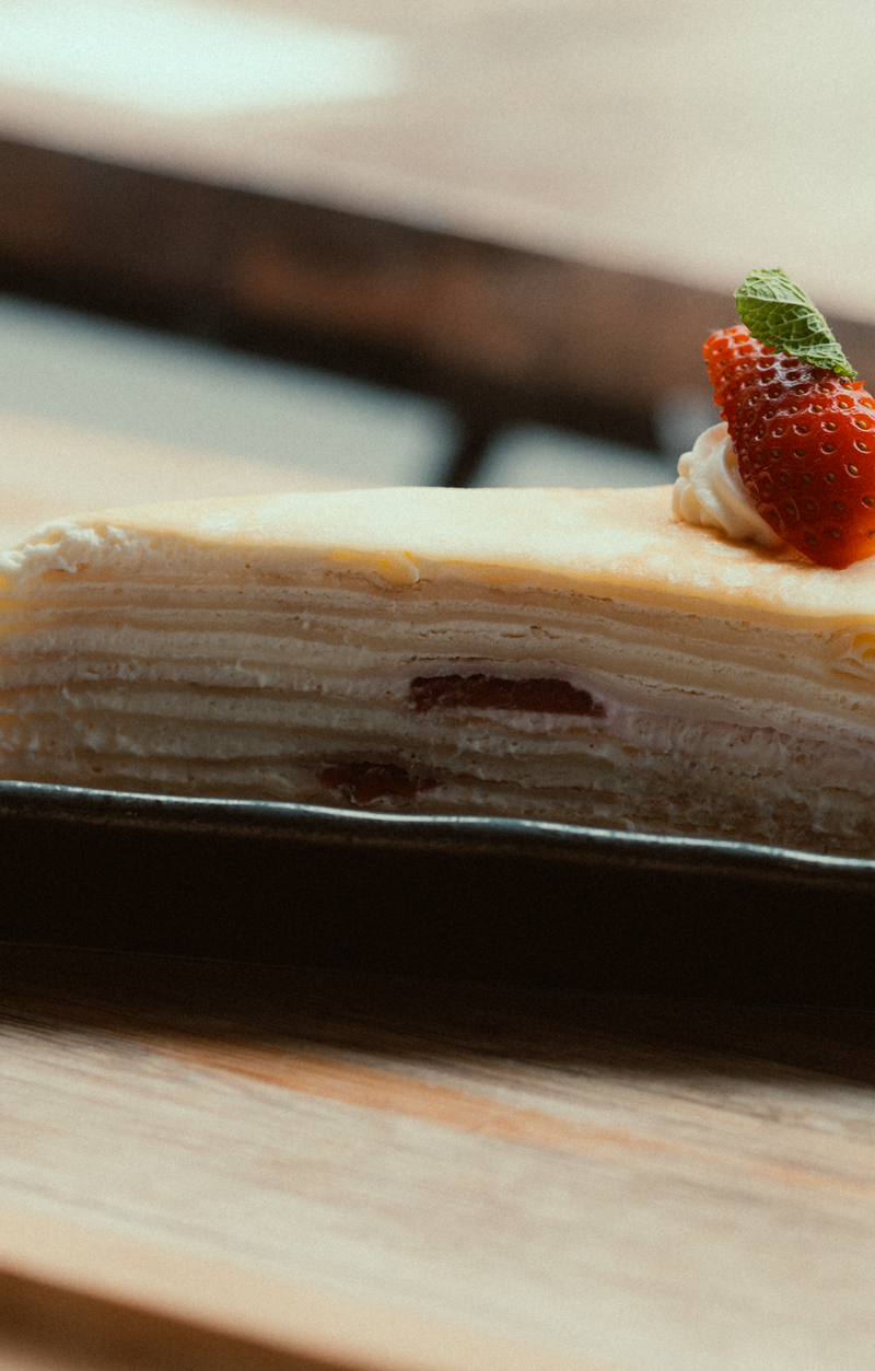 Harajuku Crepes with Matcha & Strawberry