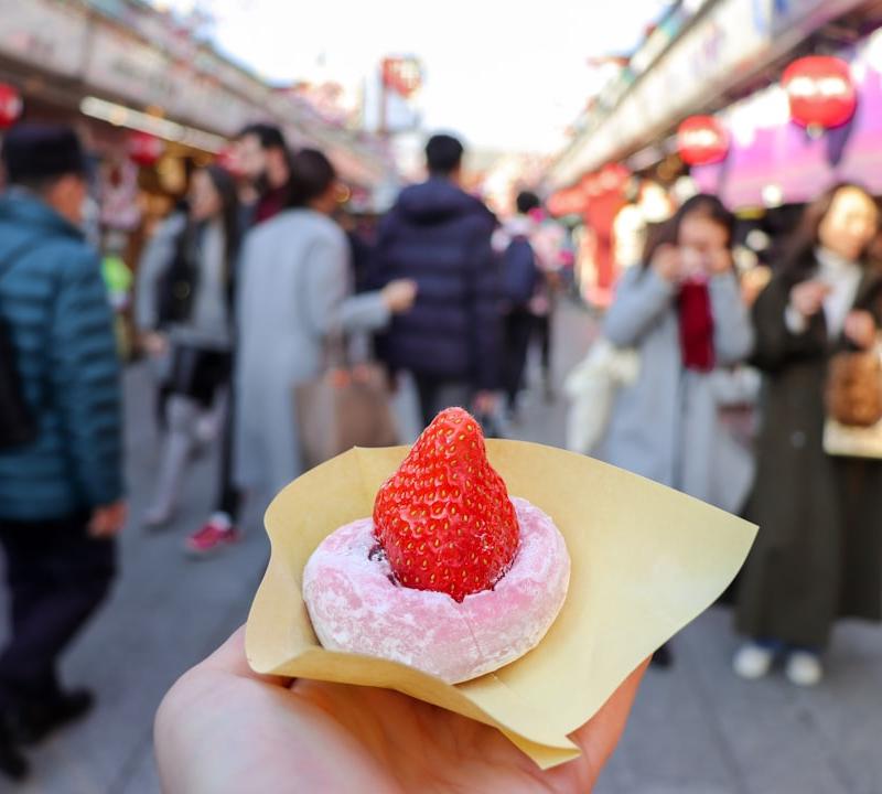 Harajuku Crepes with Strawberry & Cream