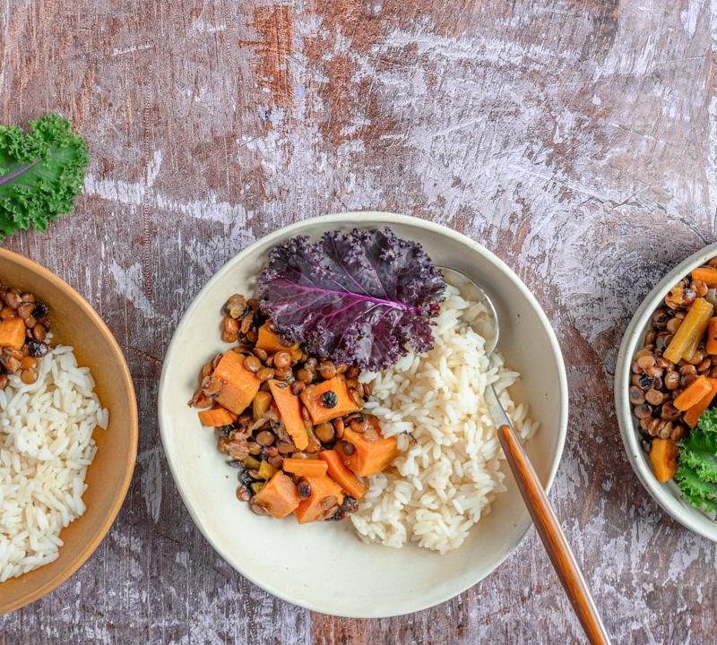 Harvest Bowl with Crispy Chickpeas