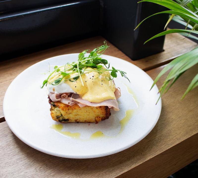 Hash Brown Eggs Benedict