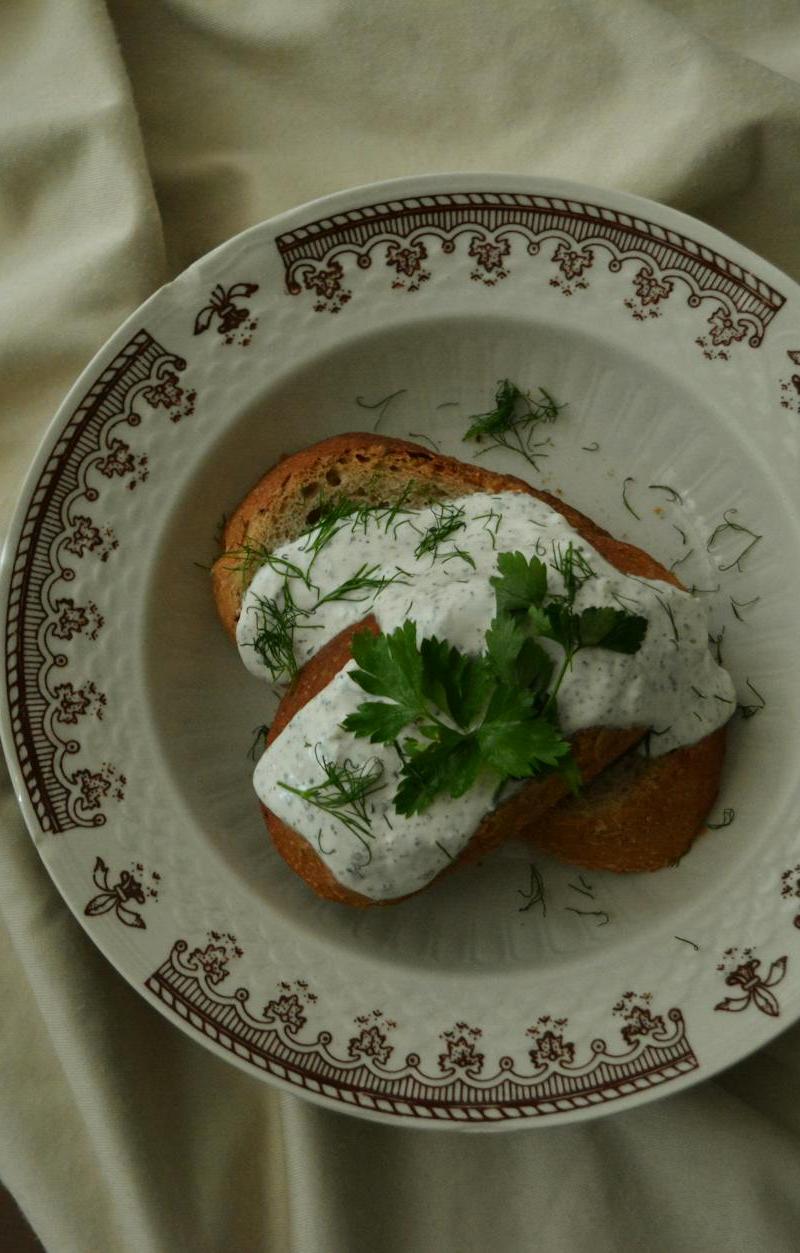 Haydari — Herby Yogurt Dip & Toast