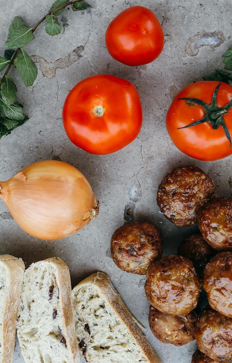 Herby Lamb Meatballs & Tomato Bread