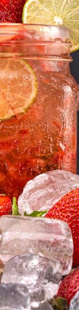 Hibiscus Strawberry Iced Drink