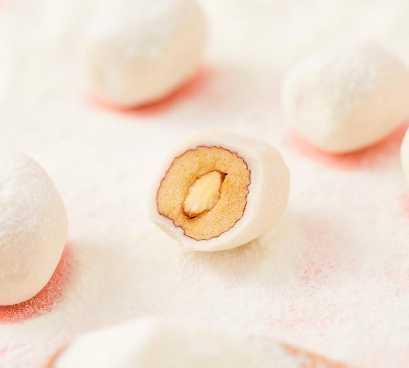 Homemade Mochi with Sweet Red Bean Fill
