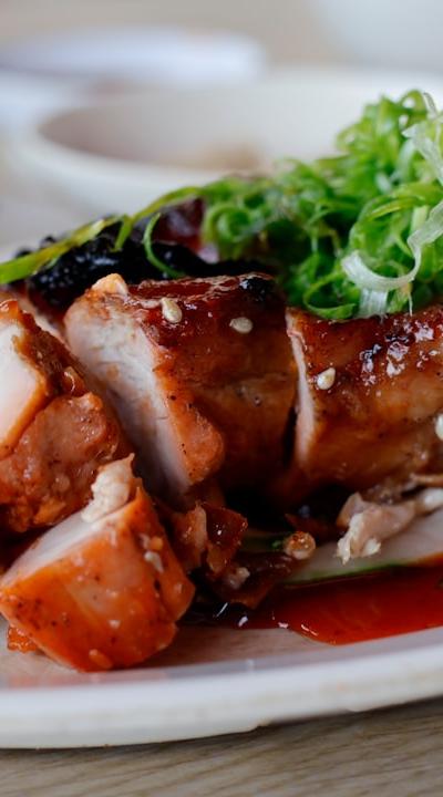 Honey Roasted Chicken with Cucumber