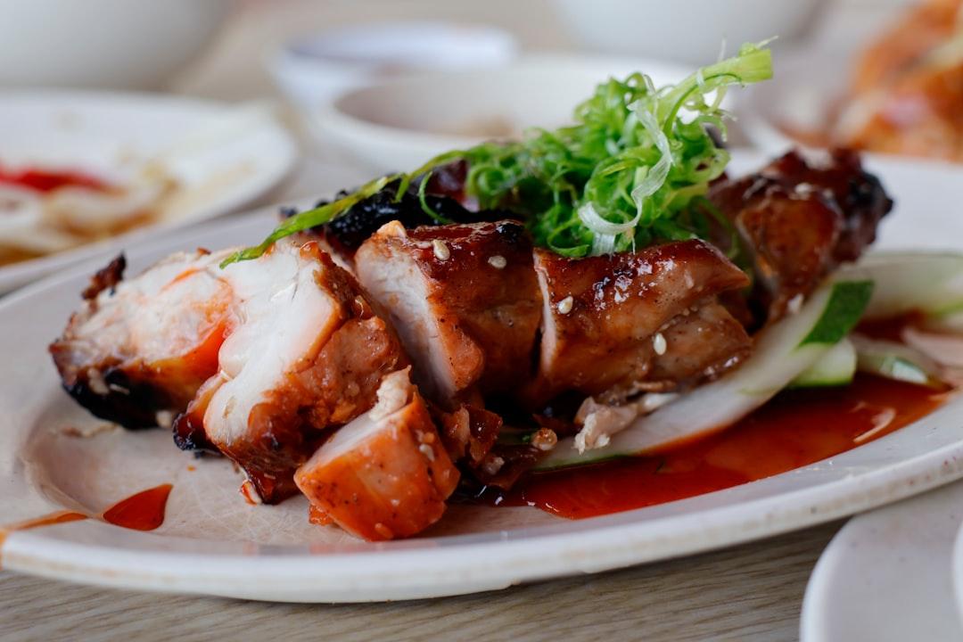 Honey Roasted Chicken with Cucumber