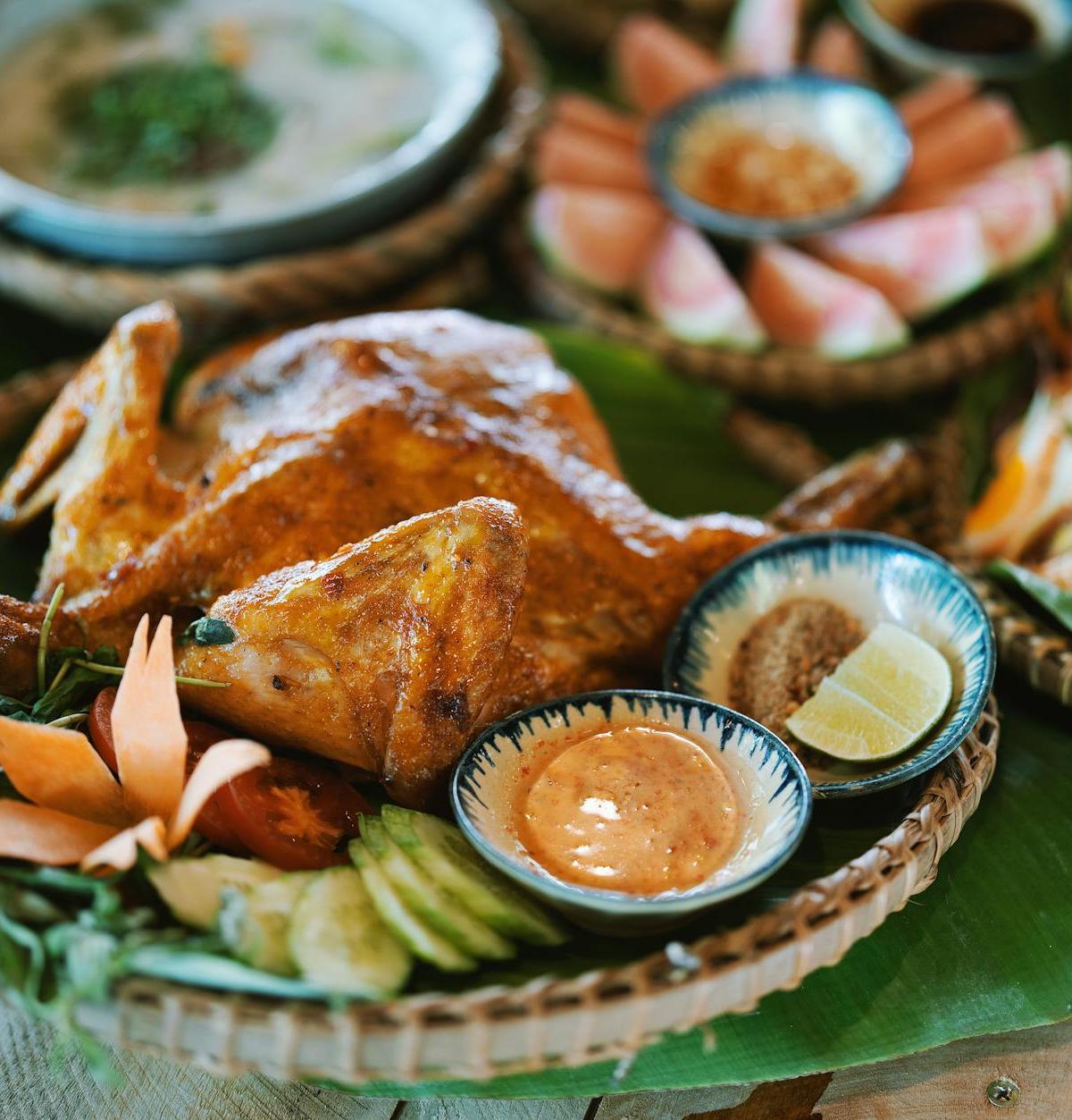 Honey Roasted Chicken with Quick Sides