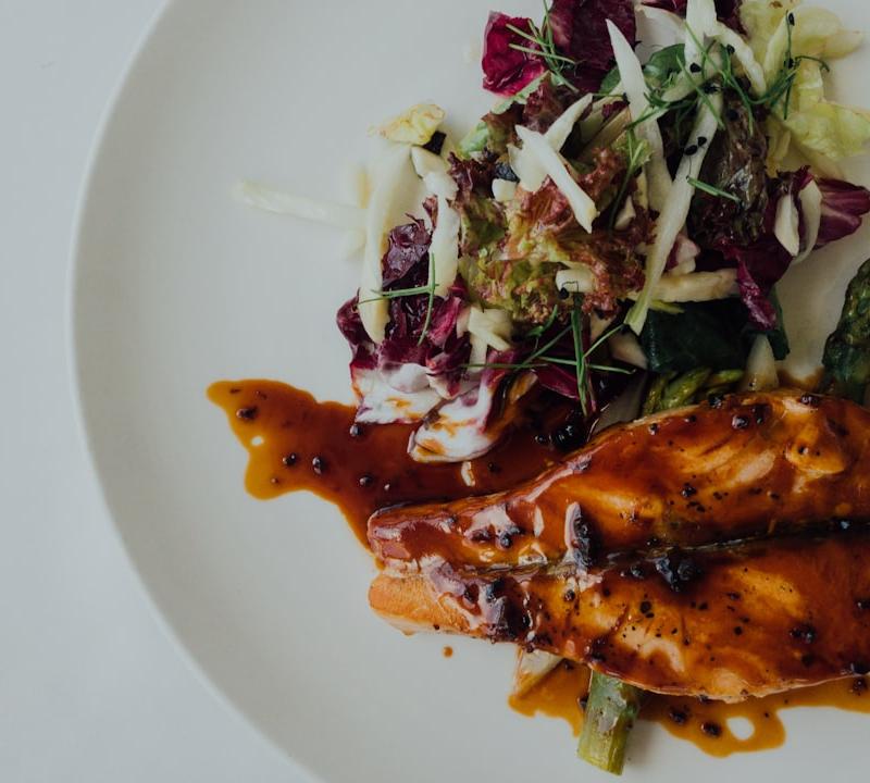 Honey Soy Salmon with Ginger & Scallions