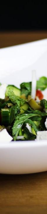 Horiatiki — Crispy Feta Greek Salad