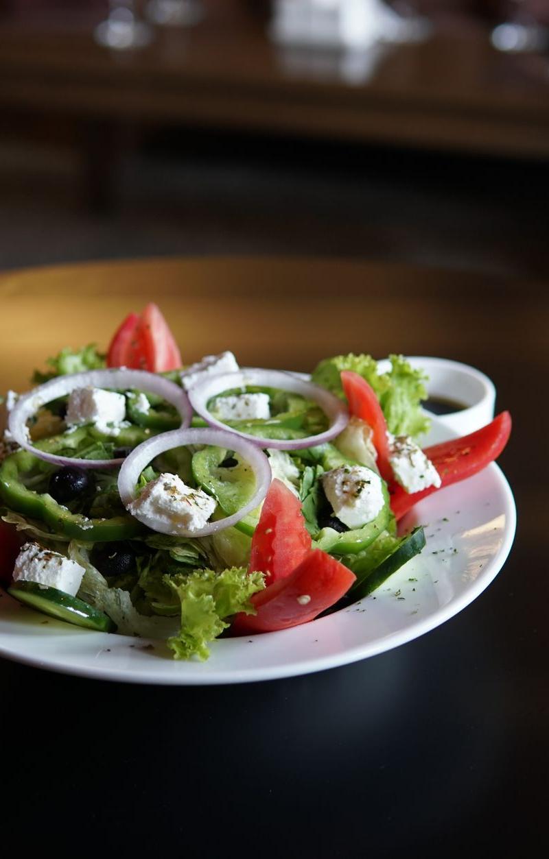 Horiatiki — Smashed Greek Salad