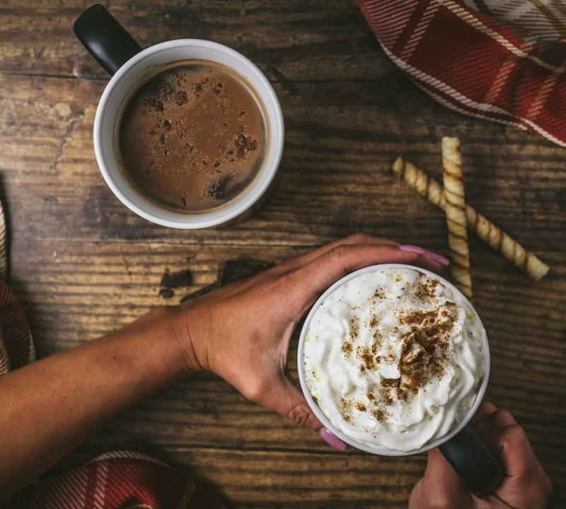 Hot Chocolate with Marshmallows & Cookies