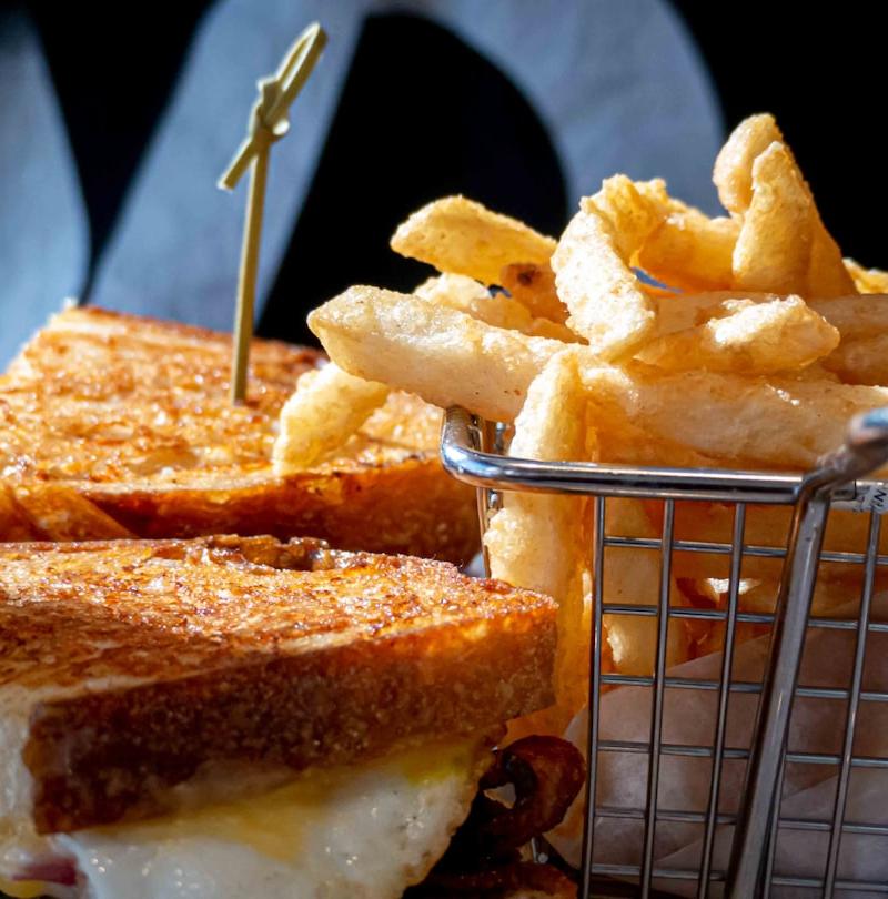 Hot Honey Pepperoni Melt with Crispy Fries
