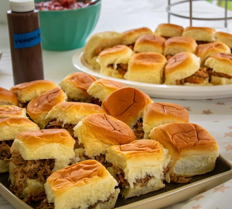 Hot Honey Pulled Pork Sliders