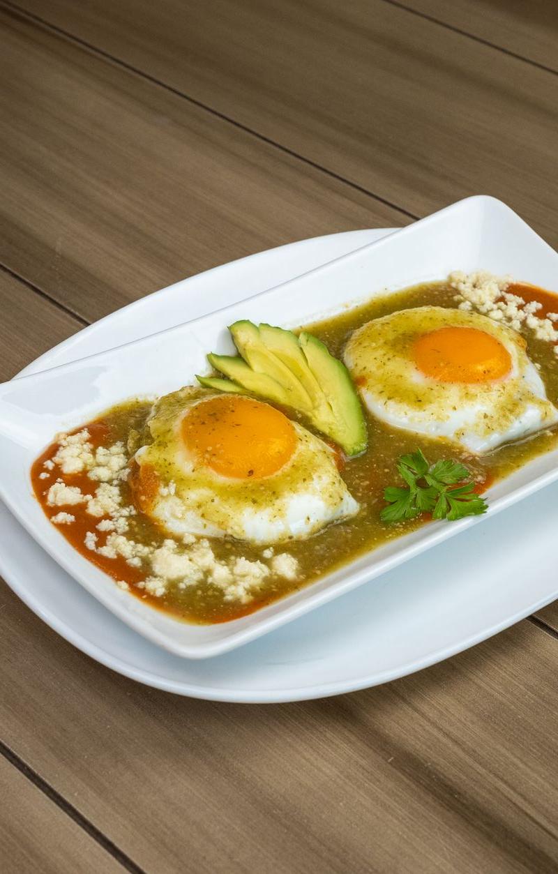 Huevos Ahogados with Avocado & Cotija