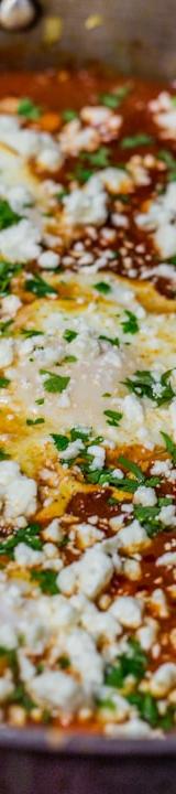 Huevos Ahogados — Eggs in Spicy Red Salsa