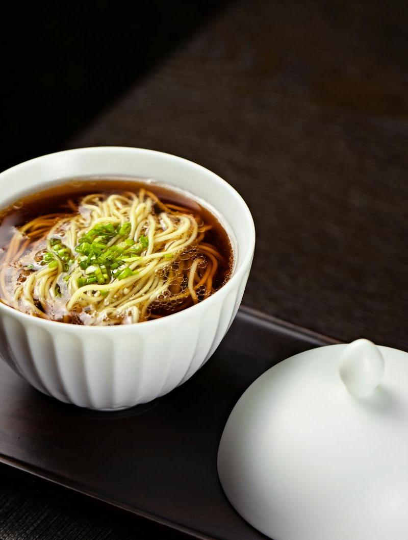 Iced Somen with Crispy Tofu & Scallion Dipping Sauce
