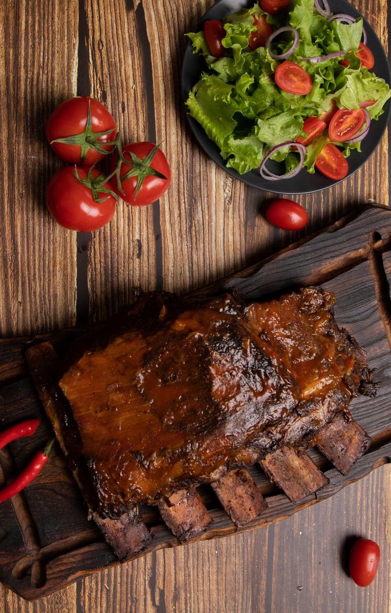 20-Min Indonesian Glazed Ribs with Rice & Slaw