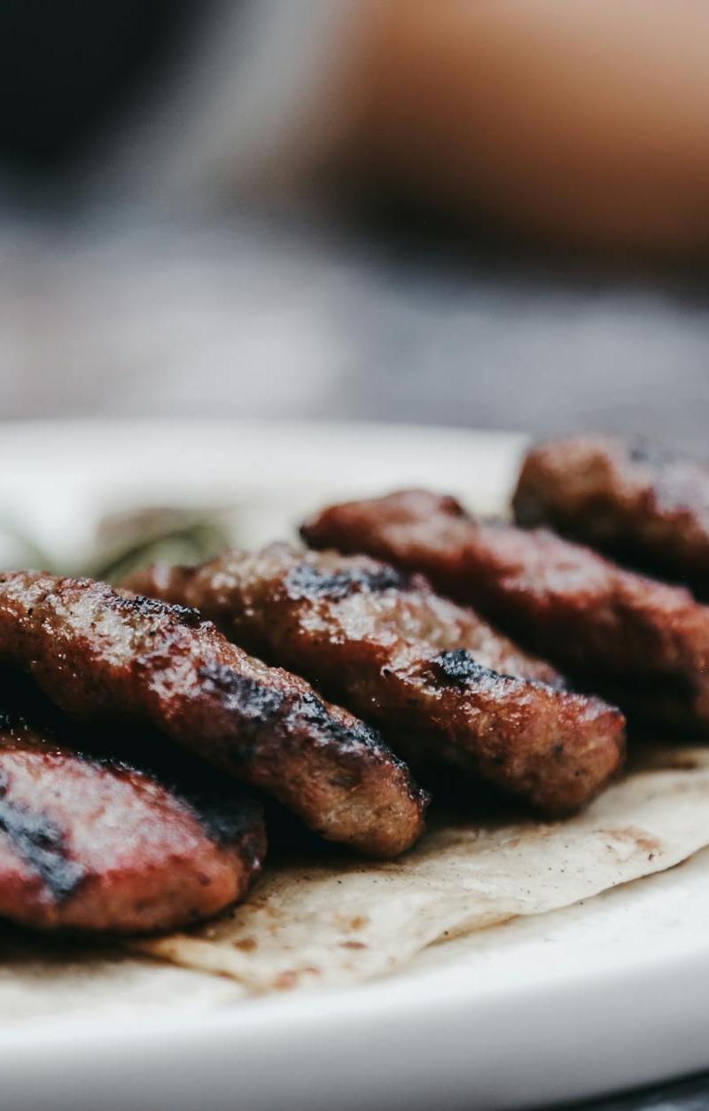 Israeli Beef Kebab with Tahini & Grilled Peppers
