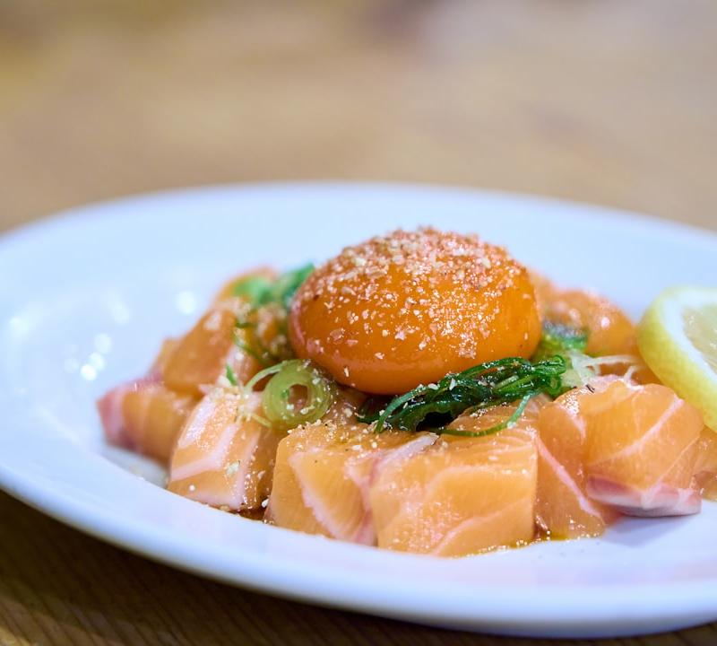 Japanese Breakfast with Salmon & Soft Eggs