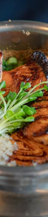 Japanese Grilled Salmon Breakfast