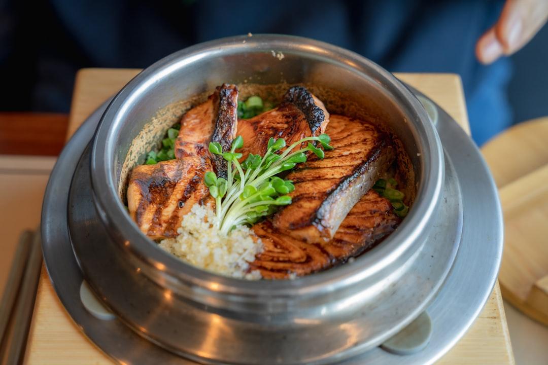Japanese Grilled Salmon Breakfast