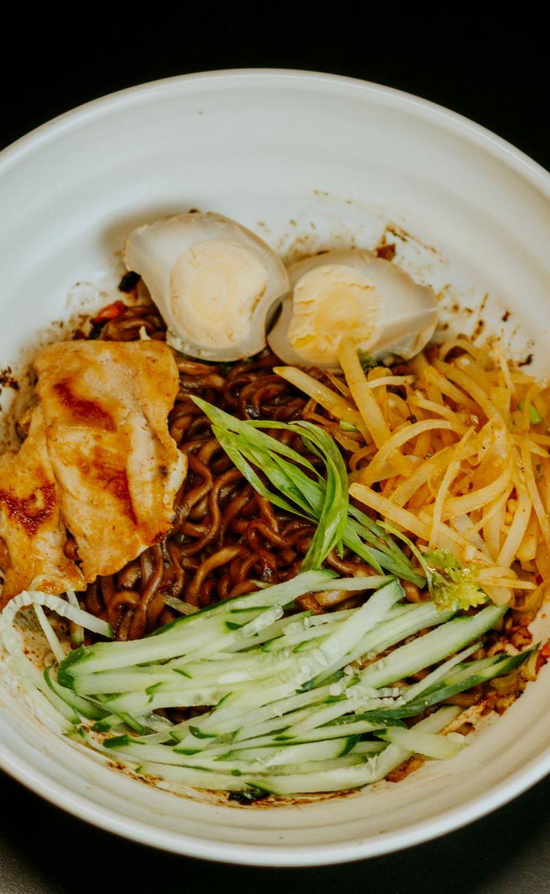 20-Min Jjajangmyeon with Crispy Toppings