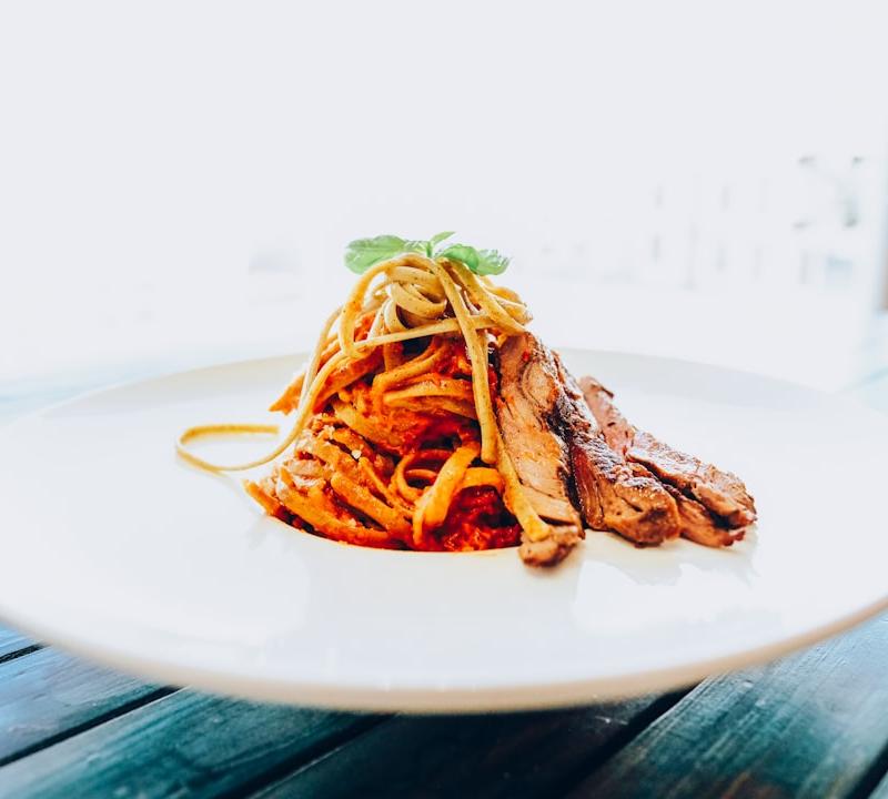 Jollof Spaghetti with Chicken
