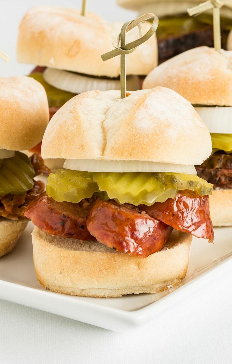 Kalua Pork Sliders with Pickles & Onions