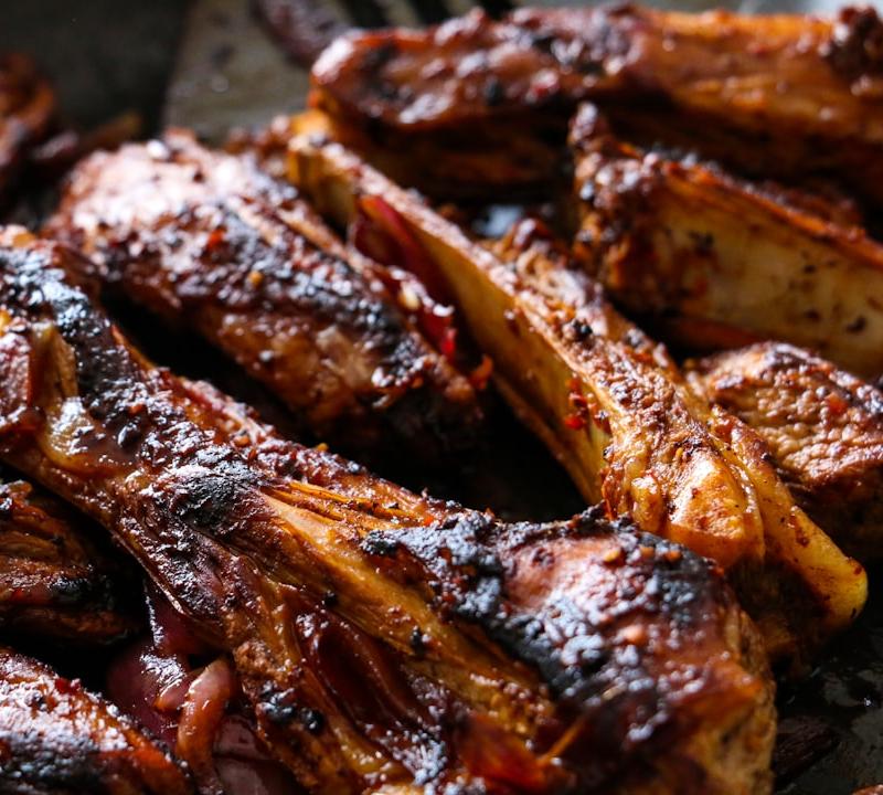KC Rib Tips with Charred Glaze