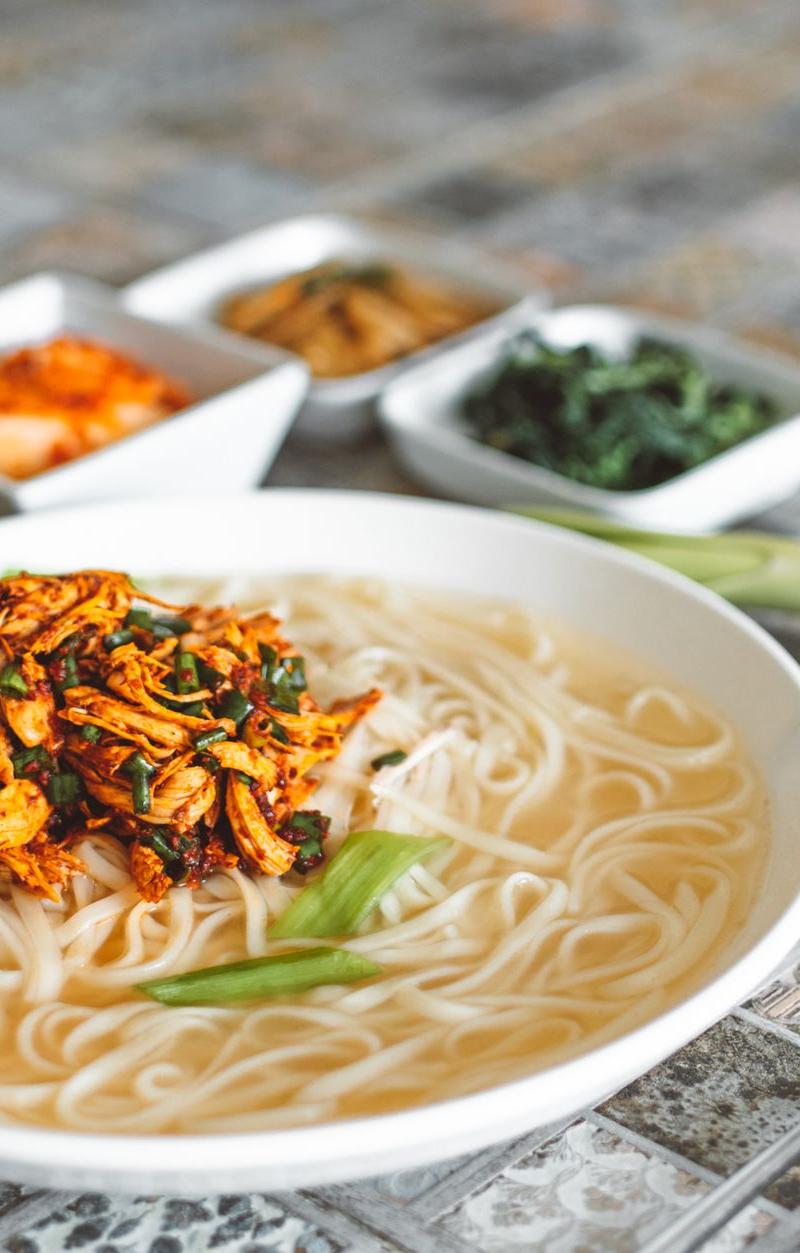 20-Min Korean Chicken Noodle Soup with Sides